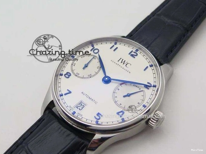 MIROTIME 0711 EasyCare Portuguese Real PR IW500705 ZF 1:1 Best Edition On Blue Leather Strap A52010 V 7310